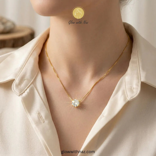 Diamond Pendant Gold Necklace - Diamond Pendant Gold NecklaceJewelryGlow With NazGlow With NazN-N005N-N005Diamond Pendant Gold Necklace