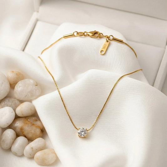 Diamond Pendant Gold Necklace - Diamond Pendant Gold NecklaceJewelryGlow With NazGlow With NazN-N005Diamond Pendant Gold Necklace