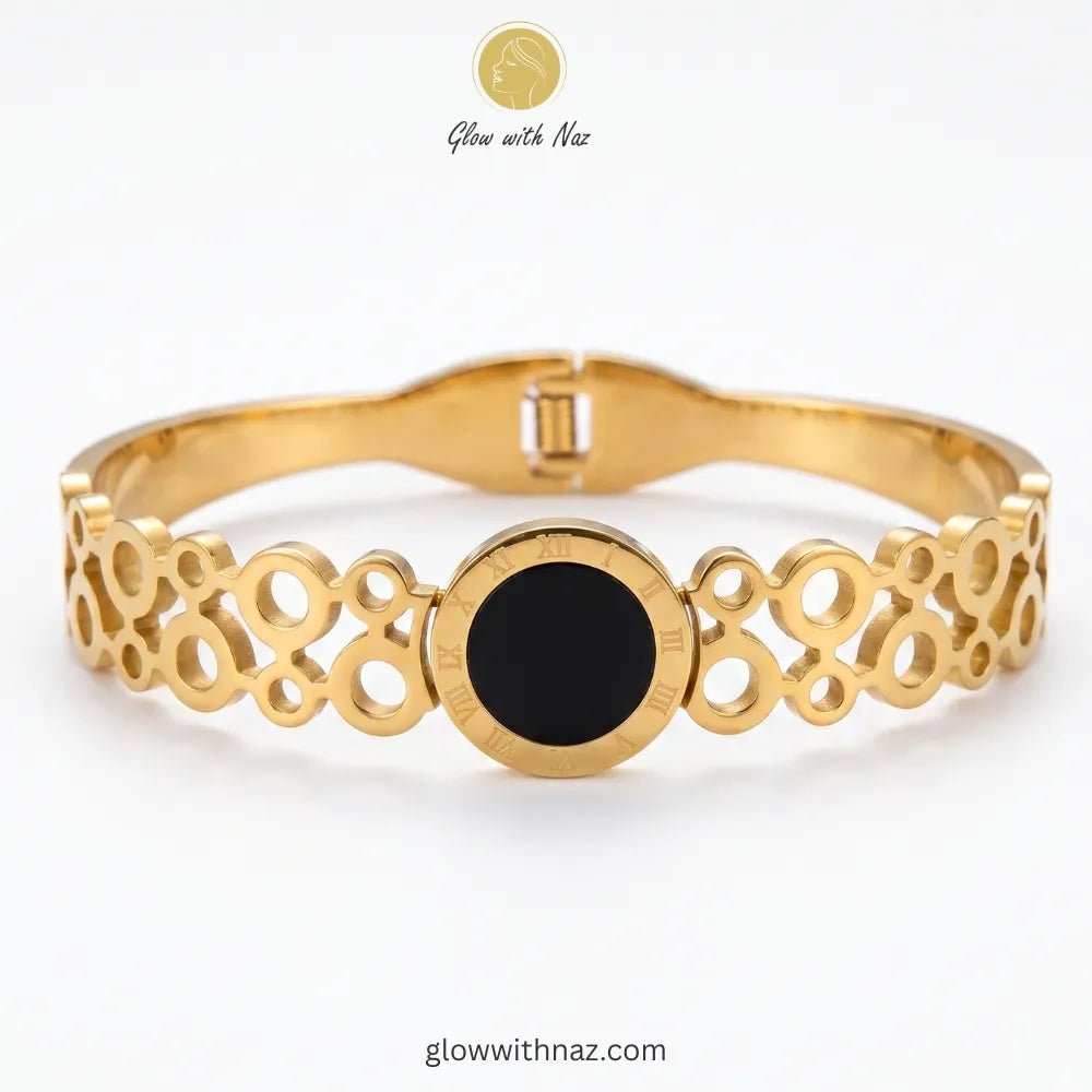 Eterna Roman Medallion Stainless Steel Hand Cuff Bracelets - Eterna Roman Medallion Stainless Steel Hand Cuff BraceletsJewelryGlow with NazGlow With NazN-B007N-B007Eterna Roman Medallion Hand Cuff Bracelets