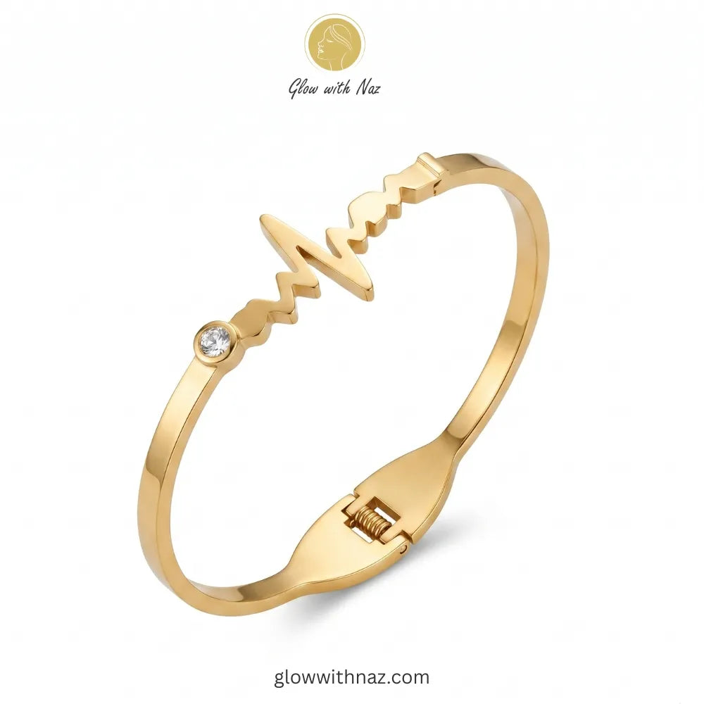 Gold Heartbeat Bracelet