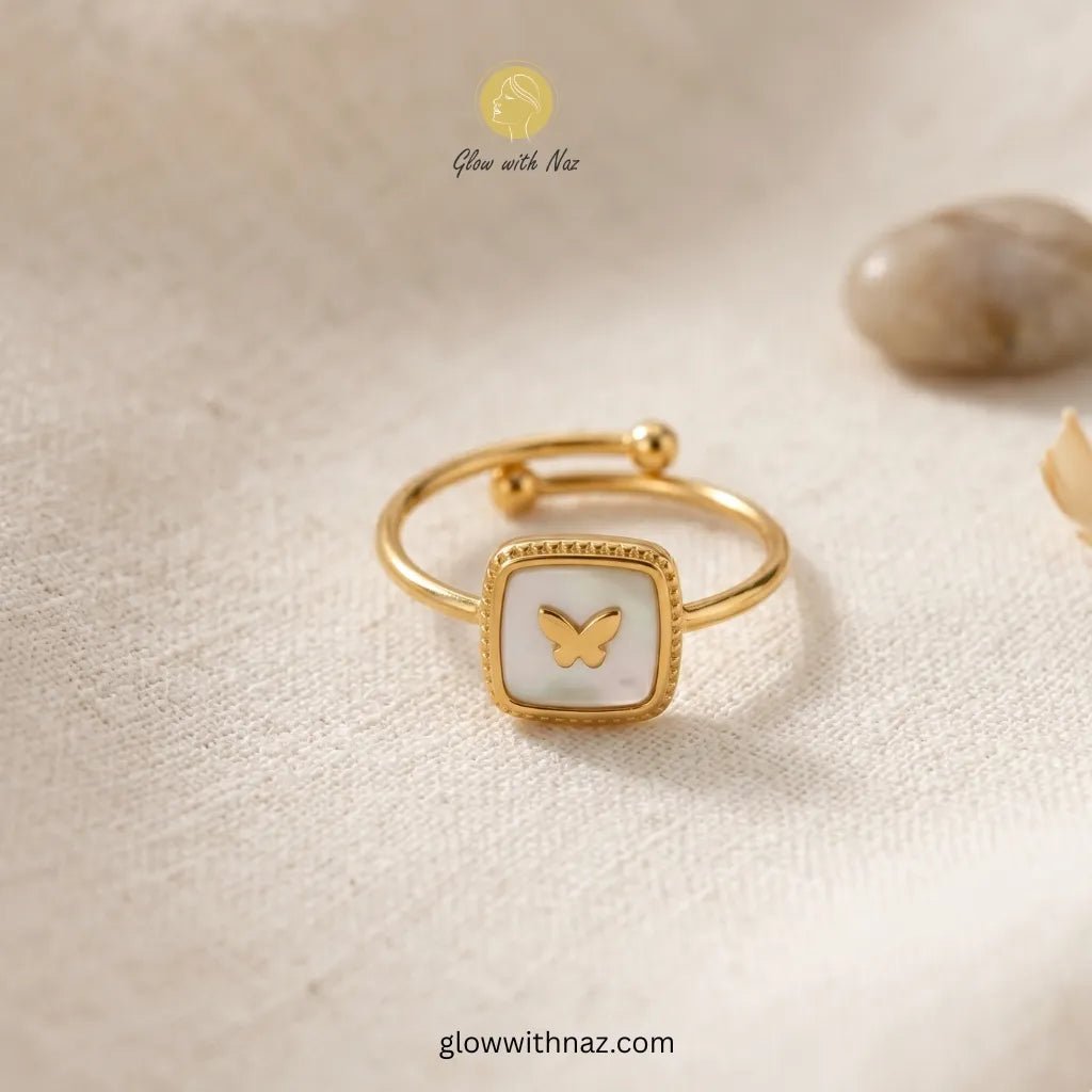 Gold Butterfly Adjustable Ring - Gold Butterfly Adjustable RingJewelryGlow With NazGlow With NazN-R003N-R003Gold Butterfly Adjustable Ring