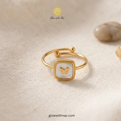 Gold Butterfly Adjustable Ring - Gold Butterfly Adjustable RingJewelryGlow With NazGlow With NazN-R003N-R003Gold Butterfly Adjustable Ring