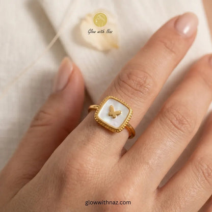 Gold Butterfly Adjustable Ring - Gold Butterfly Adjustable RingJewelryGlow With NazGlow With NazN-R003N-R003Gold Butterfly Adjustable Ring