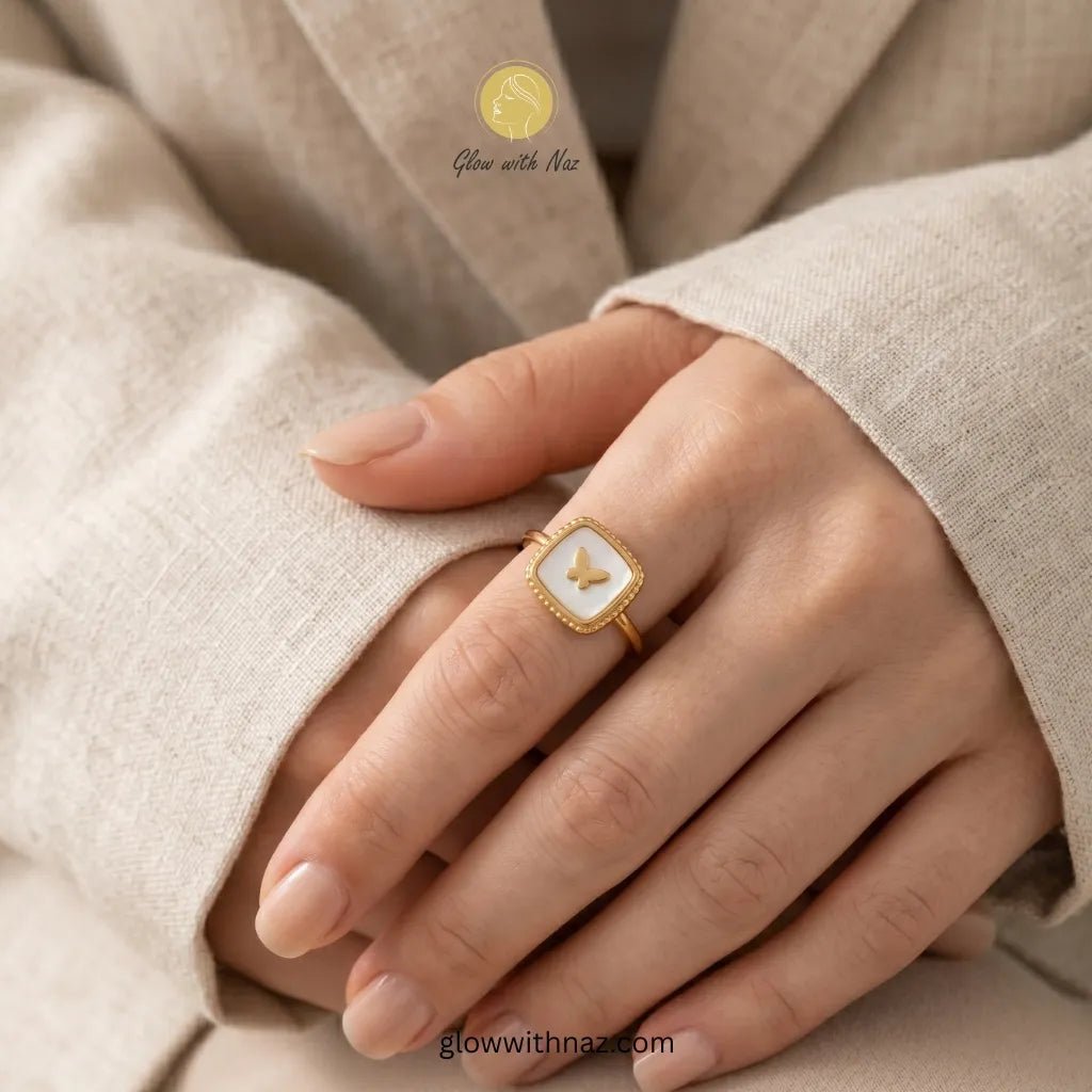 Gold Butterfly Adjustable Ring - Gold Butterfly Adjustable RingJewelryGlow With NazGlow With NazN-R003N-R003Gold Butterfly Adjustable Ring