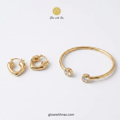 gold-heart-hoop-earrings-zircon-cuff-bracelet-deal-offer-pakistan-glow-with-naz