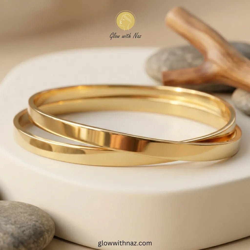 Gold Plated High - Polish 18K Gold Bangle Set - Gold Plated High - Polish 18K Gold Bangle SetJewelryGlow with NazGlow With NazN-B002N-B0022.15Gold Plated High - Polish 18K Gold Bangle Set