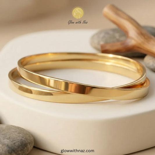 Gold Plated High - Polish 18K Gold Bangle Set - Gold Plated High - Polish 18K Gold Bangle SetJewelryGlow with NazGlow With NazN-B002N-B0022.15Gold Plated High - Polish 18K Gold Bangle Set