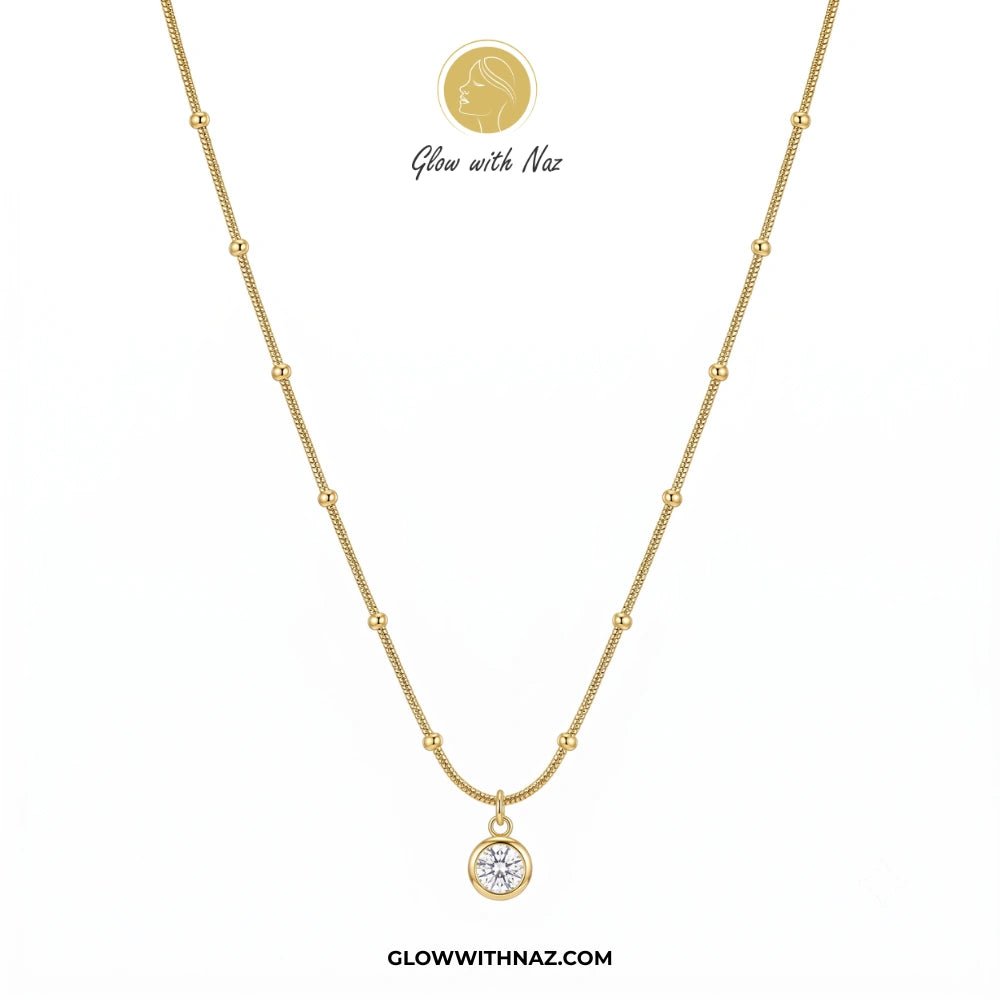 Gold Plated Stainless Steel Beaded Chain Diamond Pendant Necklace - Gold Plated Stainless Steel Beaded Chain Diamond Pendant NecklaceJewelryGlow With NazGlow With Naznecklace, pendant necklace, necklace set, locket set, simple necklace, pendant set, pendant, chain necklace, diamond pendant, diamond necklace, locket necklace, neck chain, girls locket, heart locket, pendant for girls, necklace for girls, heart necklace, locket for girls, diamond locket, pendant necklace for girls, heart chain lock