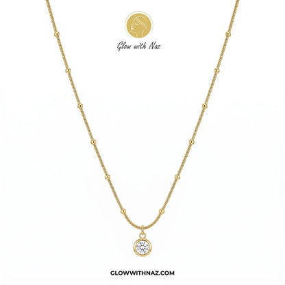 Gold Plated Stainless Steel Beaded Chain Diamond Pendant Necklace - Gold Plated Stainless Steel Beaded Chain Diamond Pendant NecklaceJewelryGlow With NazGlow With Naznecklace, pendant necklace, necklace set, locket set, simple necklace, pendant set, pendant, chain necklace, diamond pendant, diamond necklace, locket necklace, neck chain, girls locket, heart locket, pendant for girls, necklace for girls, heart necklace, locket for girls, diamond locket, pendant necklace for girls, heart chain lock
