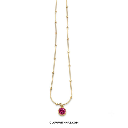 Gold Plated Stainless Steel Beaded Chain Pink Pendant Necklace - Gold Plated Stainless Steel Beaded Chain Pink Pendant NecklaceJewelryGlow With NazGlow With Naznecklace, pendant necklace, necklace set, locket set, simple necklace, pendant set, pendant, chain necklace, diamond pendant, diamond necklace, locket necklace, neck chain, girls locket, heart locket, pendant for girls, necklace for girls, heart necklace, locket for girls, diamond locket, pendant necklace for girls, heart chain locket, st