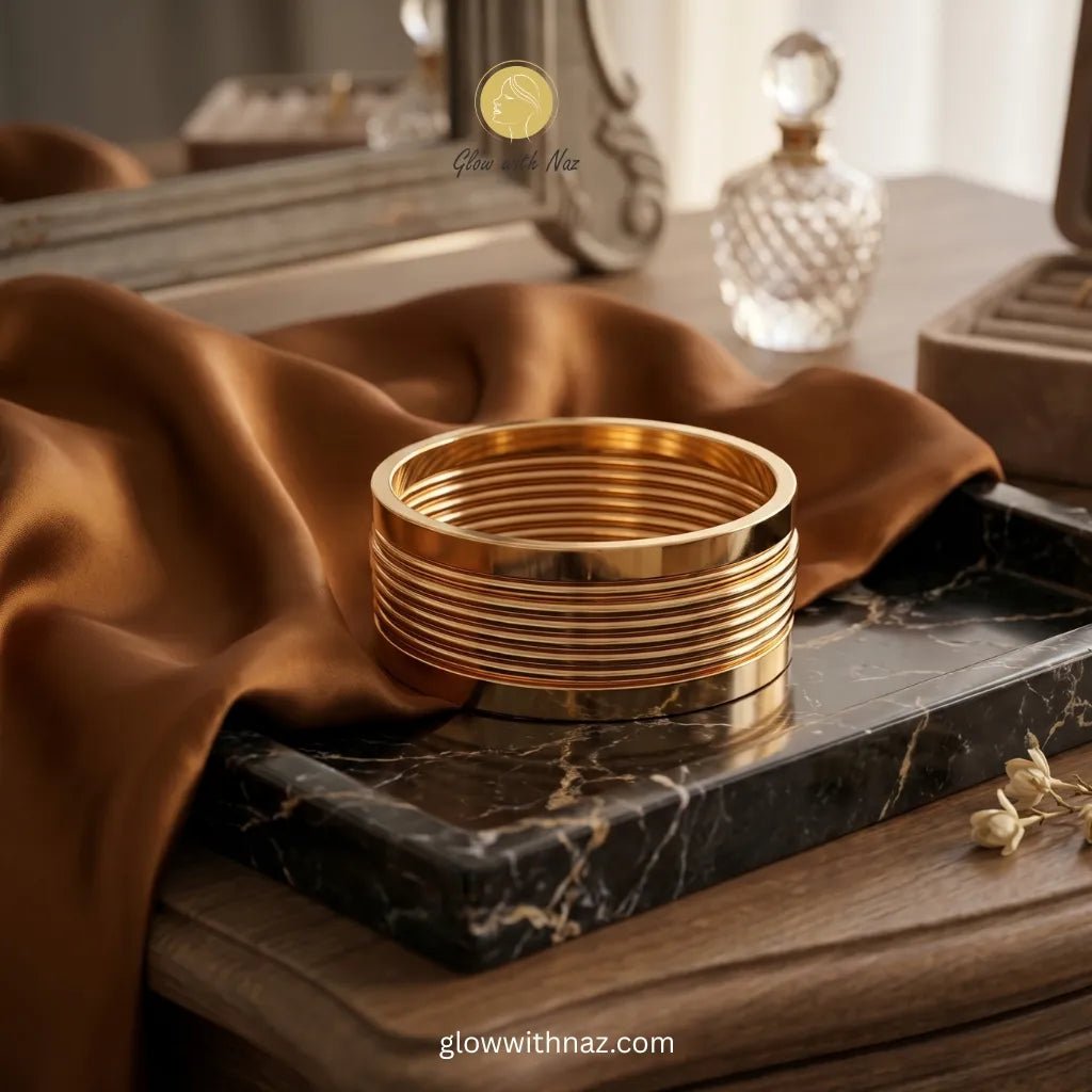 Gold Stacked Bangles Set Deal Offer - Gold Stacked Bangles Set Deal OfferJewelryGlow With NazGlow With Naz2.15Gold Bangles Set Deal Offer Pakistan | Glow with Naz