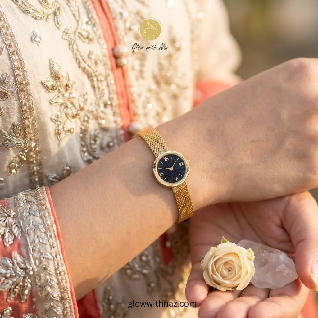 Gold Watch - Style Mesh Bracelet for Women - Gold Watch - Style Mesh Bracelet for WomenJewelryGlow With NazGlow With NazN-B032N-B032Gold Watch - Style Mesh Bracelet for Women