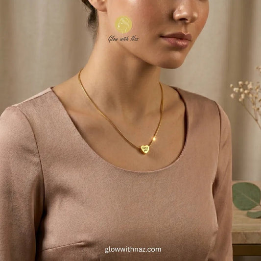 I Love You Gold Heart Pendant Necklace - I Love You Gold Heart Pendant NecklaceJewelryGlow With NazGlow With NazN-N033N-N033Gold - tone "I Love You" engraved heart pendant on snake chain necklace in premium wooden jewelry box — anti - tarnish stainless steel by Glow with Naz