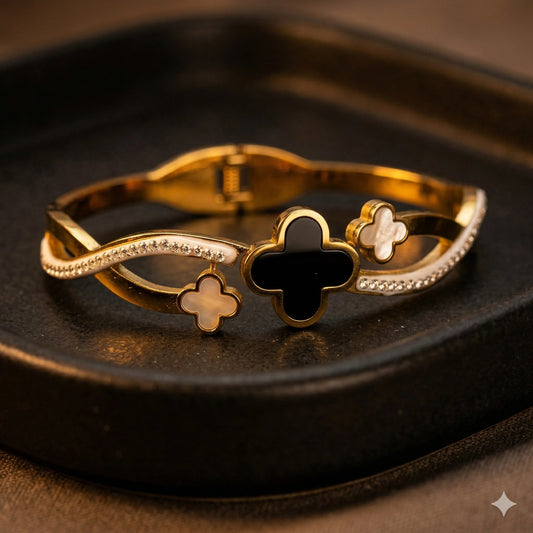 Infinity Trio Clover Hand Cuff - Infinity Trio Clover Hand CuffJewelryGlow with NazGlow With NazN-B016Infinity Trio Clover Hand Cuff