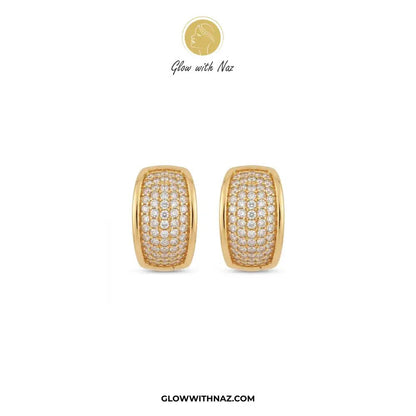 Minimalist Diamond Curvy Hoop Earrings for Girls - Minimalist Diamond Curvy Hoop Earrings for GirlsJewelryGlow With NazGlow With NazE056Premium Hoop Earrings