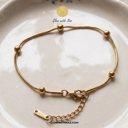 Minimalist Stainless Steel Beaded Bracelet - Single String Bracelet - Minimalist Stainless Steel Beaded Bracelet - Single String BraceletJewelryGlow With NazGlow With NazB0063Minimalist Stainless Steel Beaded Bracelet - Single String Bracelet