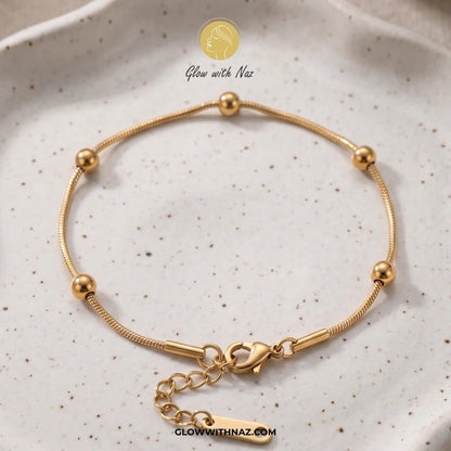 Minimalist Stainless Steel Beaded Bracelet - Single String Bracelet - Minimalist Stainless Steel Beaded Bracelet - Single String BraceletJewelryGlow With NazGlow With NazB0063Minimalist Stainless Steel Beaded Bracelet - Single String Bracelet