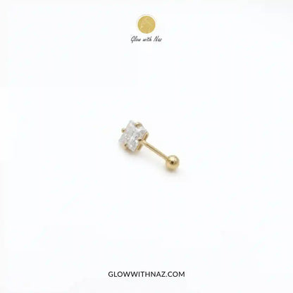 Square Diamond Nose Pin & Helix Piercing Ear Jewelry - Square Diamond Nose Pin & Helix Piercing Ear JewelryJewelryGlow With NazGlow With NazNR008Square Diamond Nose Pin & Helix Piercing Ear Jewelry