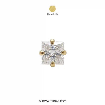Square Diamond Nose Pin & Helix Piercing Ear Jewelry - Square Diamond Nose Pin & Helix Piercing Ear JewelryJewelryGlow With NazGlow With NazNR008Square Diamond Nose Pin & Helix Piercing Ear Jewelry