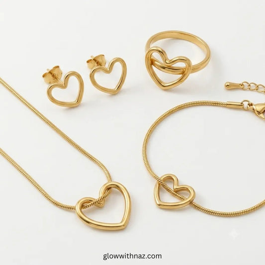 Stainless Steel Complete Heart Pendant Necklace Set - Stainless Steel Complete Heart Pendant Necklace SetJewelryGlow With NazGlow With NazN0049N0049Romantic Heart Jewelry Set necklace, pendant necklace, necklace set, locket set, simple necklace, pendant set, pendant, chain necklace, diamond pendant, diamond necklace, locket necklace, neck chain, girls locket, heart locket, pendant for girls, necklace for girls, heart necklace, locket for girls, diamond locket, pendant necklace for girls, heart c
