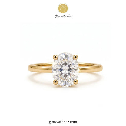 Timeless Adjustable Gold Plated Oval Diamond Ring - Timeless Adjustable Gold Plated Oval Diamond RingJewelryGlow With NazGlow With NazR020Side view of elegant golden diamond ring, high-quality jewelry design. ring, girls rings, rings for girls, rings simple, simple rings, stainless steel jewelry, jewellery set, aesthetic jewelry, simple jewellery, chain, jewelry, artificial jewellery