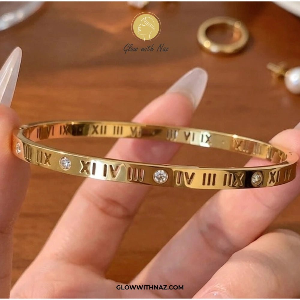 Timeless Roman Numeral Stainless Steel Hand Cuff Bracelet & Ring - Timeless Roman Numeral Stainless Steel Hand Cuff Bracelet & RingJewelryGlow With NazGlow With Naz7Timeless Roman Numeral Stainless Steel Hand Cuff Bracelet & Ring