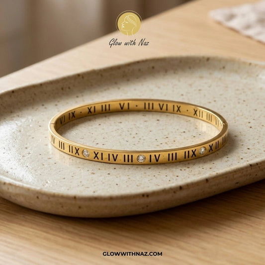 Timeless Roman Numeral Stainless Steel Hand Cuff Bracelet & Ring - Timeless Roman Numeral Stainless Steel Hand Cuff Bracelet & RingJewelryGlow With NazGlow With Naz7Timeless Roman Numeral Stainless Steel Hand Cuff Bracelet & Ring