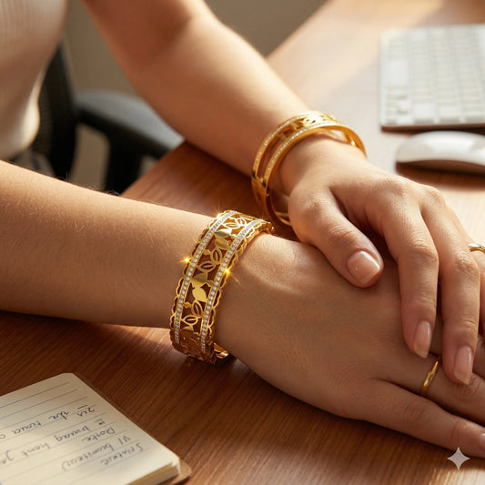 Vintage Garden Scalloped Hand Cuff - Vintage Garden Scalloped Hand CuffJewelryGlow with NazGlow With NazN-B013Vintage Garden Scalloped Hand Cuff